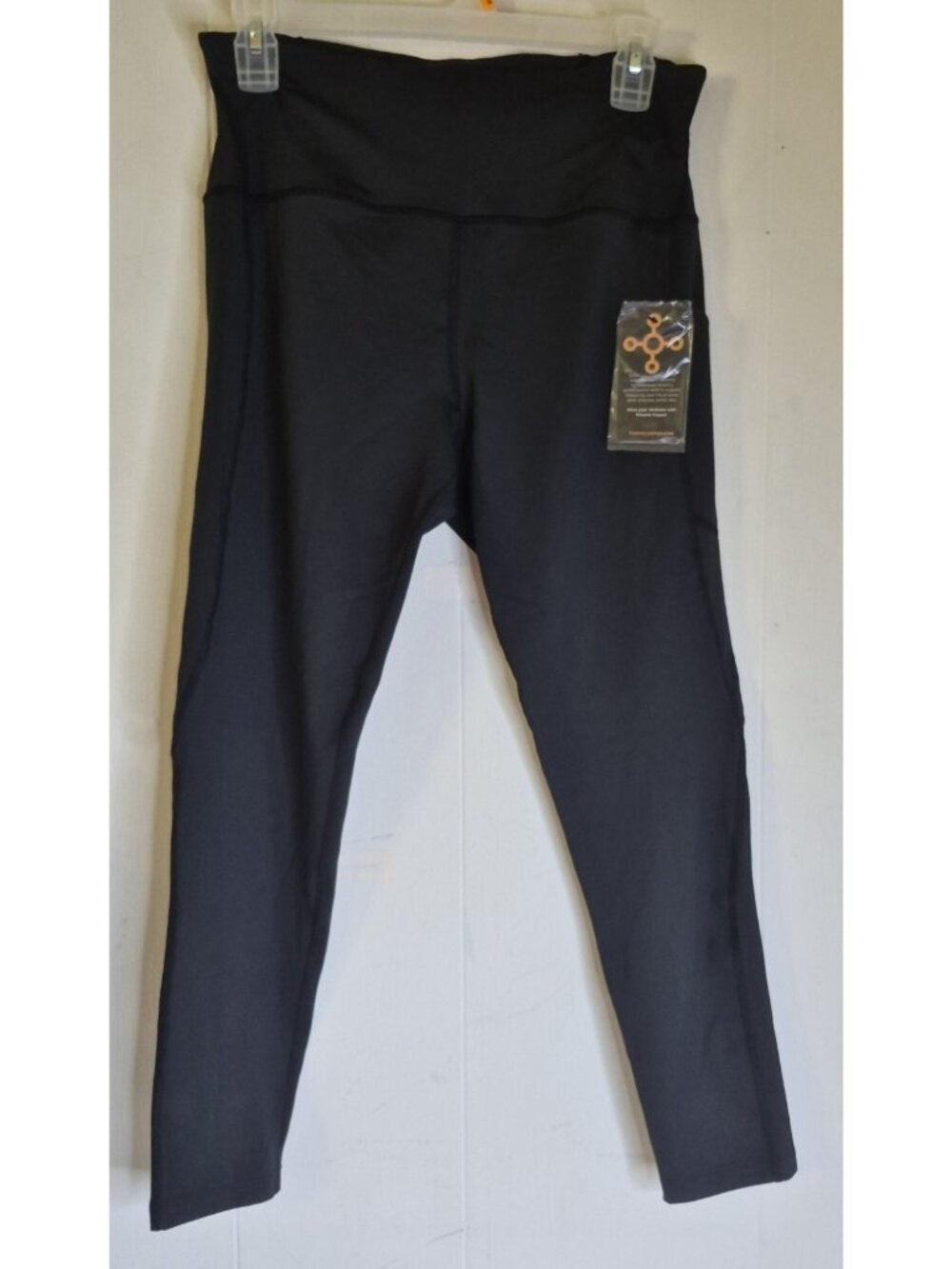 Tommie Copper Pants Womens Lower Back Support Leggings Black Workout Sz L  NWT